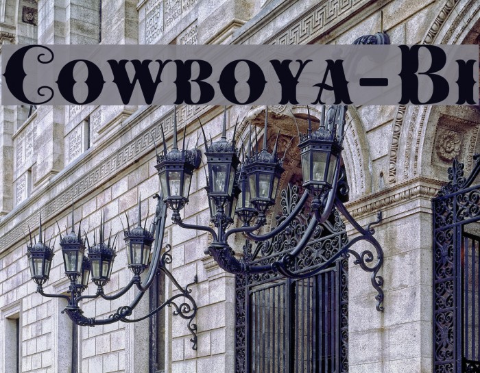 Cowboya-Bi Font examples