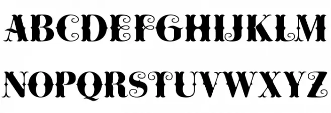 Cowboya Bifurcated Polices MAJUSCULES