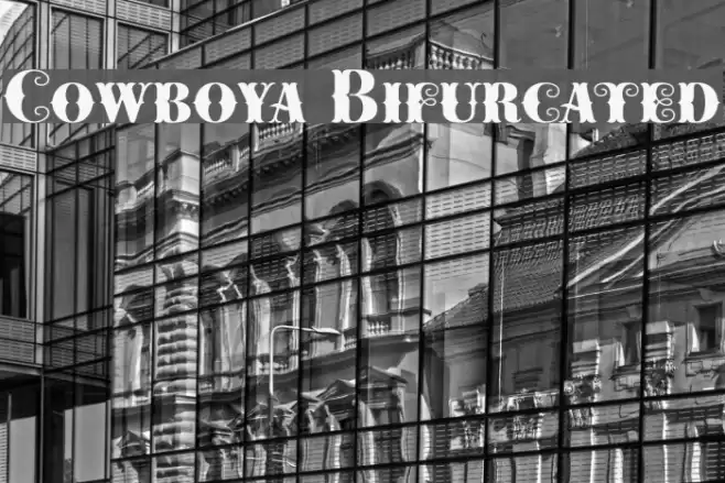 Cowboya Bifurcated Font examples