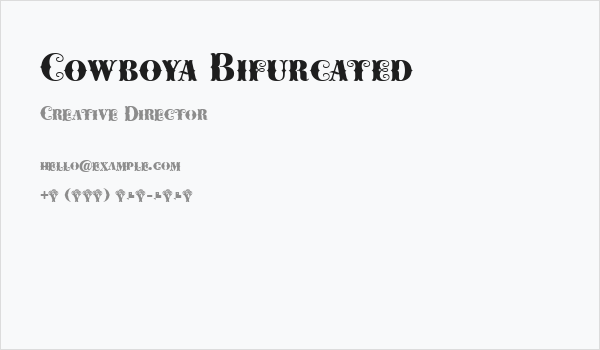 Cowboya Bifurcated Business Card