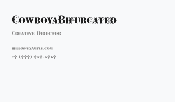CowboyaBifurcated Business Card