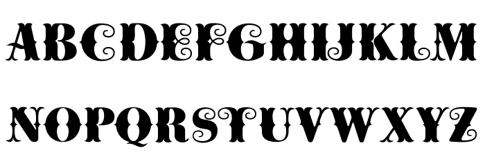 CowboyaBifurcated Font LOWERCASE