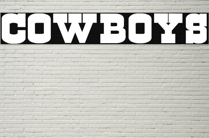 Cowboys Font examples