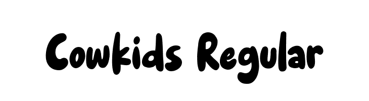 Cowkids Regular  Скачать бесплатные шрифты