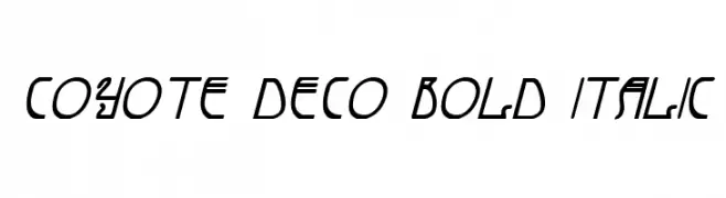 Coyote Deco Bold Italic  Frei Schriftart Herunterladen