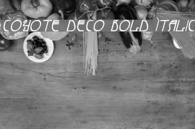 Coyote Deco Bold Italic フォント examples