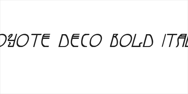 Coyote Deco Bold Italic Logo