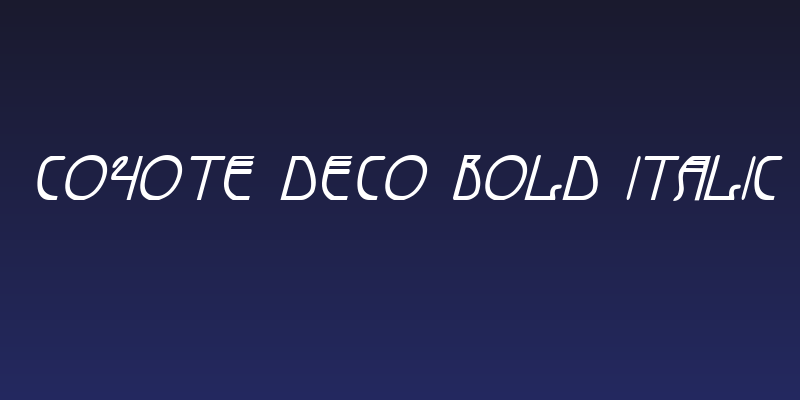 Coyote Deco Bold Italic Social Header