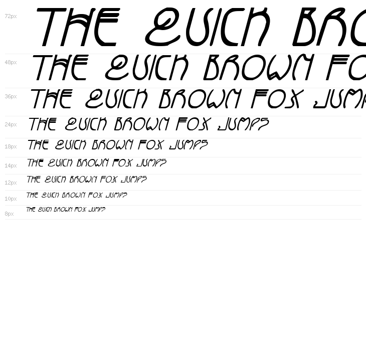 Coyote Deco Bold Italic Waterfall