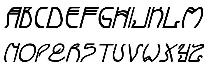 Coyote Deco Bold Italic Font LOWERCASE
