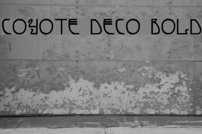 Coyote Deco Bold Шрифта examples