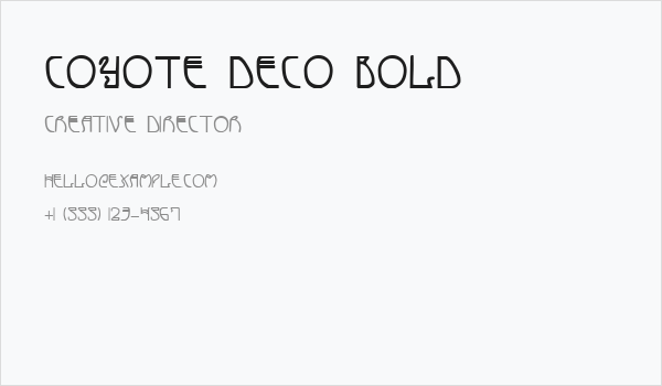 Coyote Deco Bold Business Card