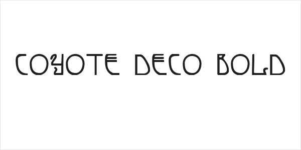 Coyote Deco Bold Logo