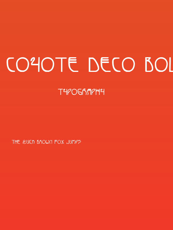 Coyote Deco Bold Poster