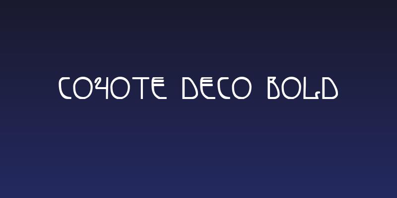 Coyote Deco Bold Social Header
