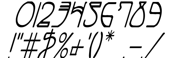Coyote Deco CondItal Font OTHER CHARS