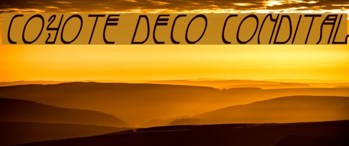 Coyote Deco CondItal Font examples