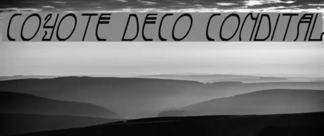Coyote Deco CondItal Шрифта examples