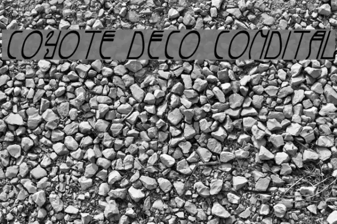 Coyote Deco CondItal Шрифта examples