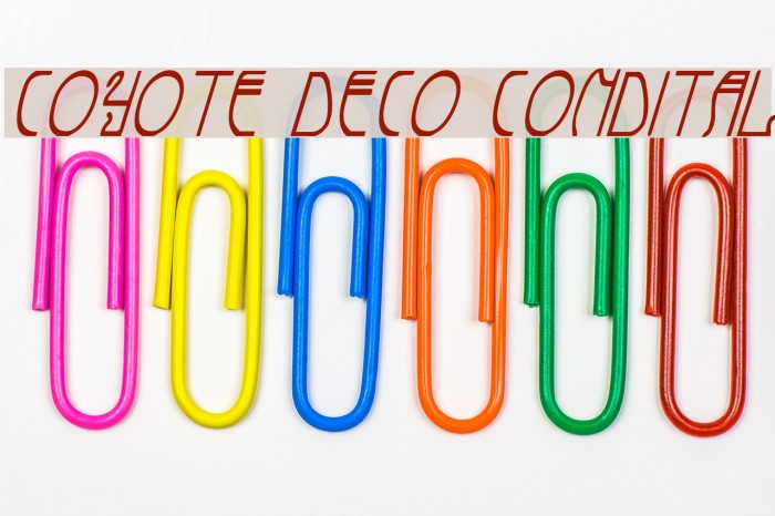 Coyote Deco CondItal Font examples