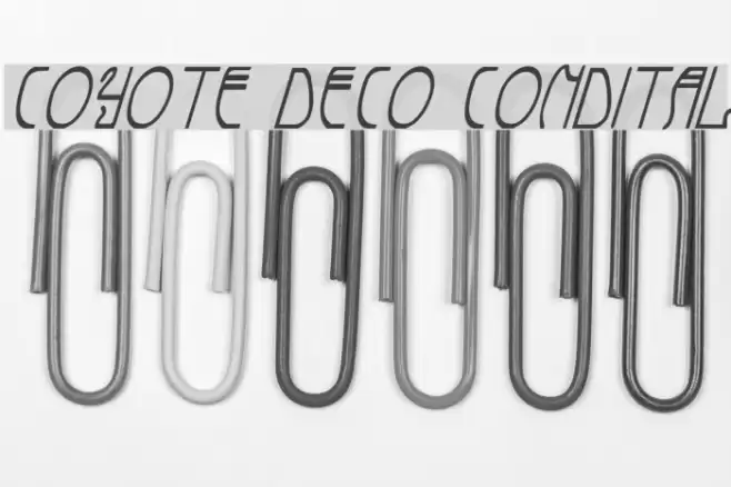 Coyote Deco CondItal Шрифта examples