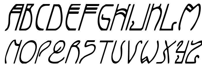 Coyote Deco CondItal Font LOWERCASE