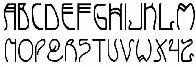 Coyote Deco Condensed Caratteri MAIUSCOLE