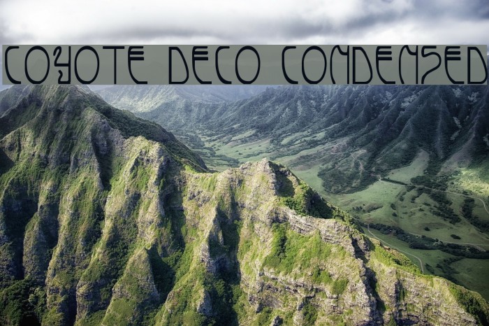 Coyote Deco Condensed Font examples