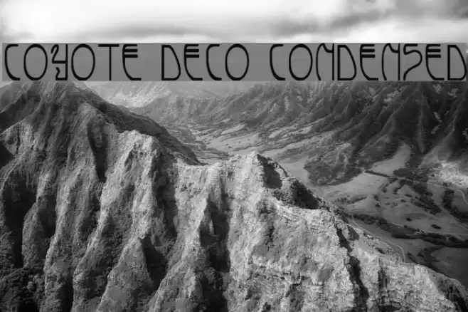 Coyote Deco Condensed Font examples