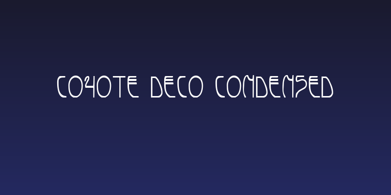 Coyote Deco Condensed Social Header