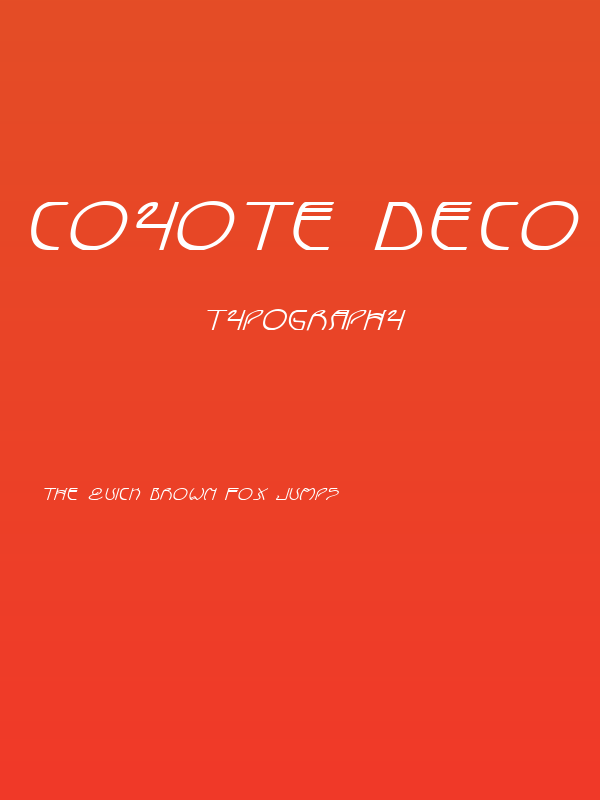 Coyote Deco ExpItal Poster
