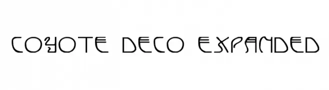 Coyote Deco Expanded  Frei Schriftart Herunterladen