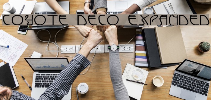 Coyote Deco Expanded Шрифта examples