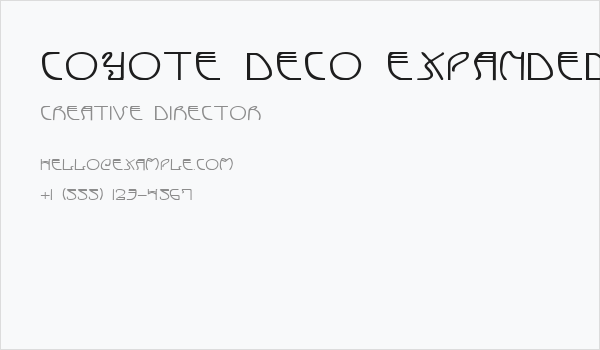 Coyote Deco Expanded Business Card