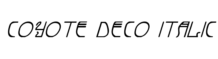 Coyote Deco Italic  baixar fontes gratis