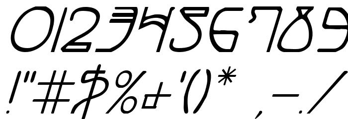 Coyote Deco Italic Font OTHER CHARS