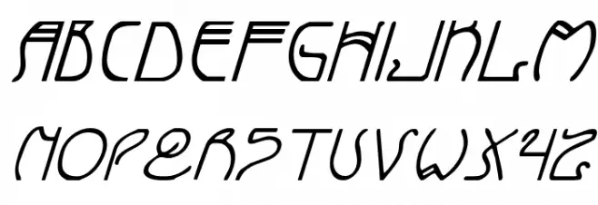 Coyote Deco Italic Шрифта ВЕРХНИЙ