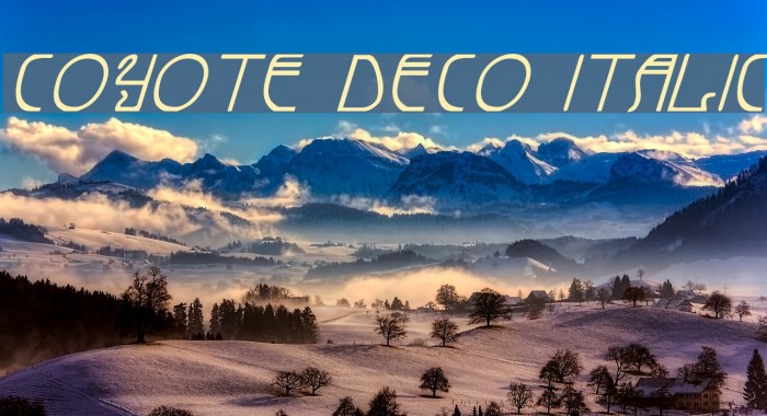 Coyote Deco Italic Font examples