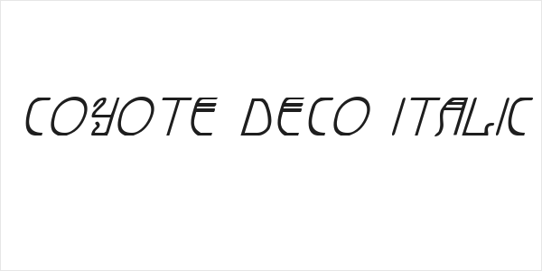 Coyote Deco Italic Logo