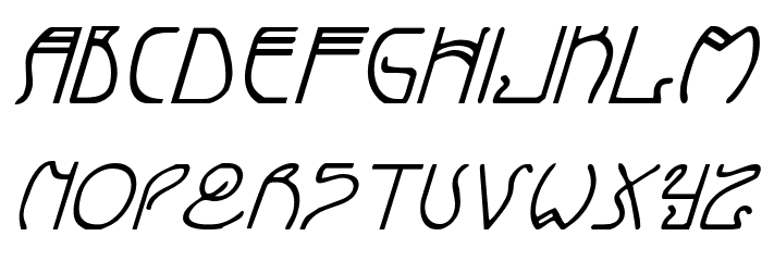 Coyote Deco Italic Font LOWERCASE
