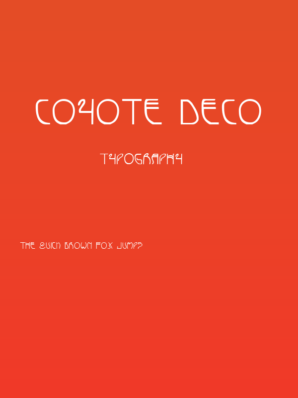 Coyote Deco Poster