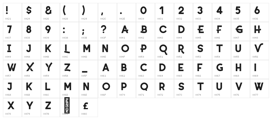 Coyote SemiBold DEMO Character Map