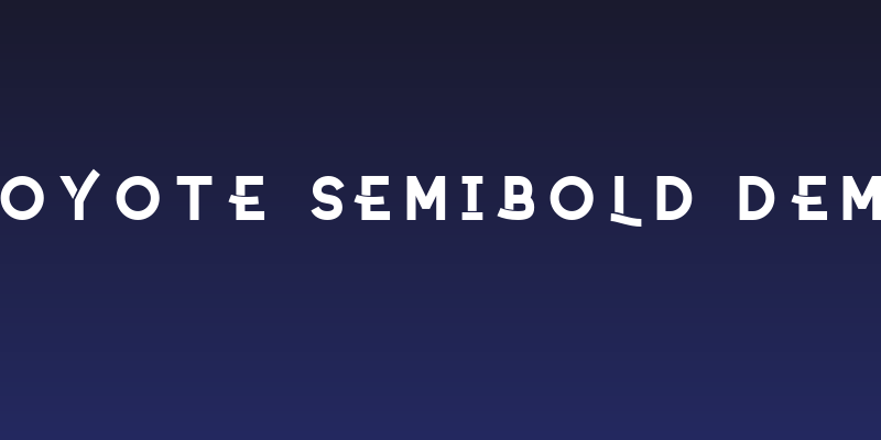 Coyote SemiBold DEMO Social Header