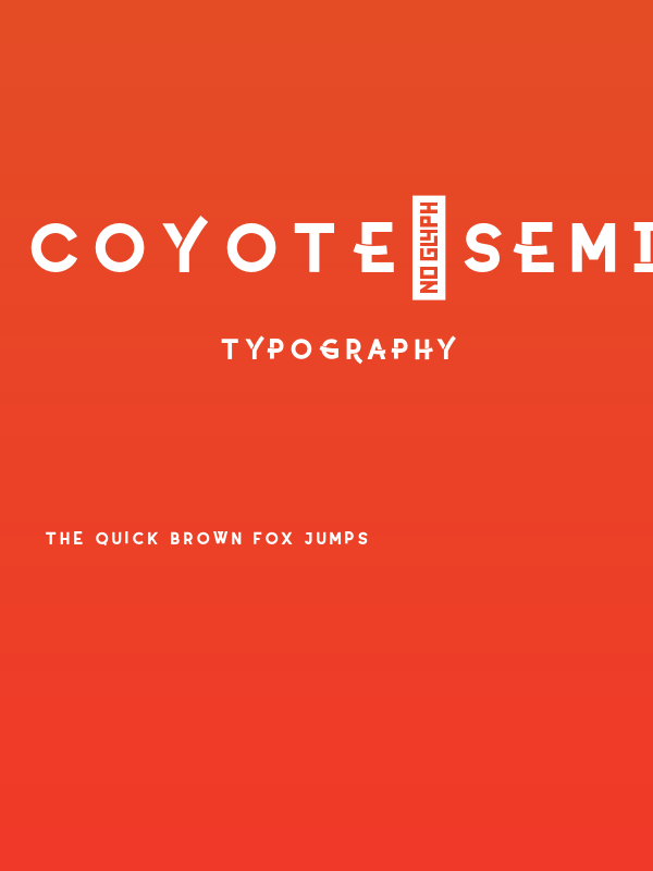 Coyote-SemiBoldDEMO Poster