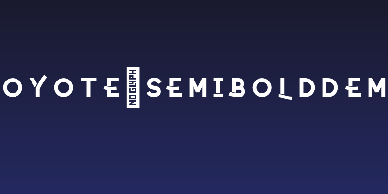 Coyote-SemiBoldDEMO Social Header