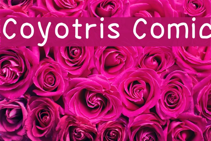 Coyotris Comic Font examples