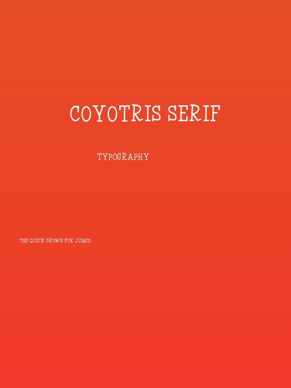 Coyotris Serif Poster