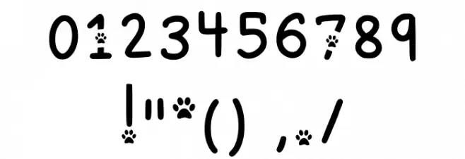 Cozy Kitty Regular Font OTHER CHARS