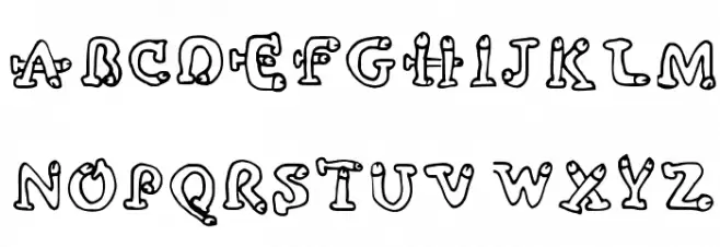 cockfont Schriftart Groß