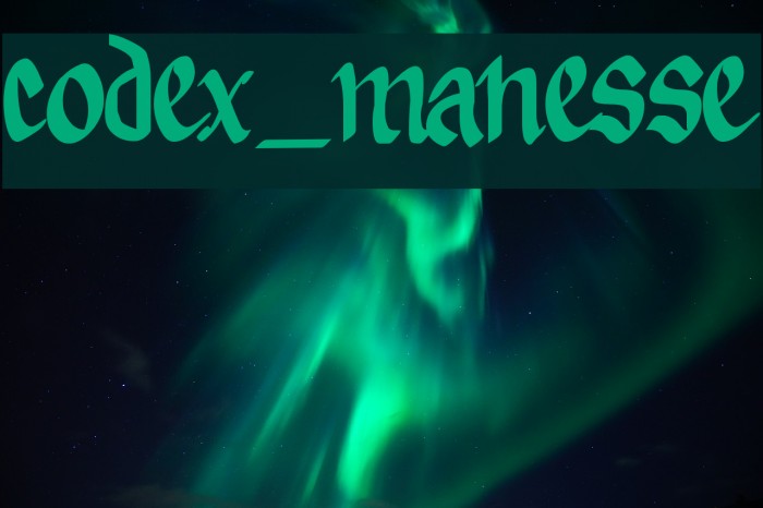 codex_manesse Font examples